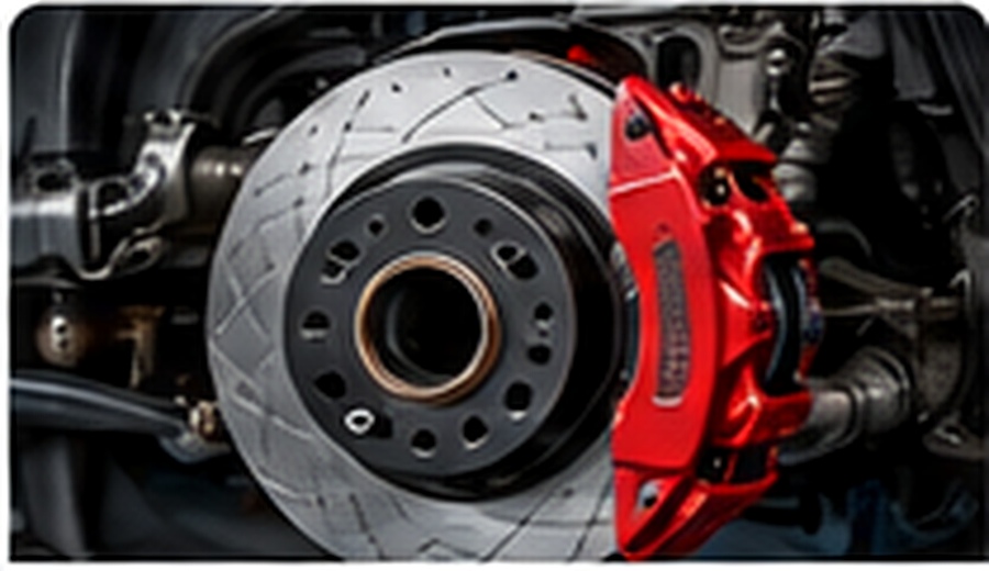 Realistic brake disc and brake components