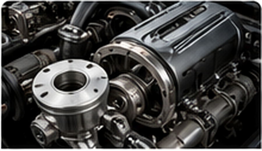 Realistic engine parts and components